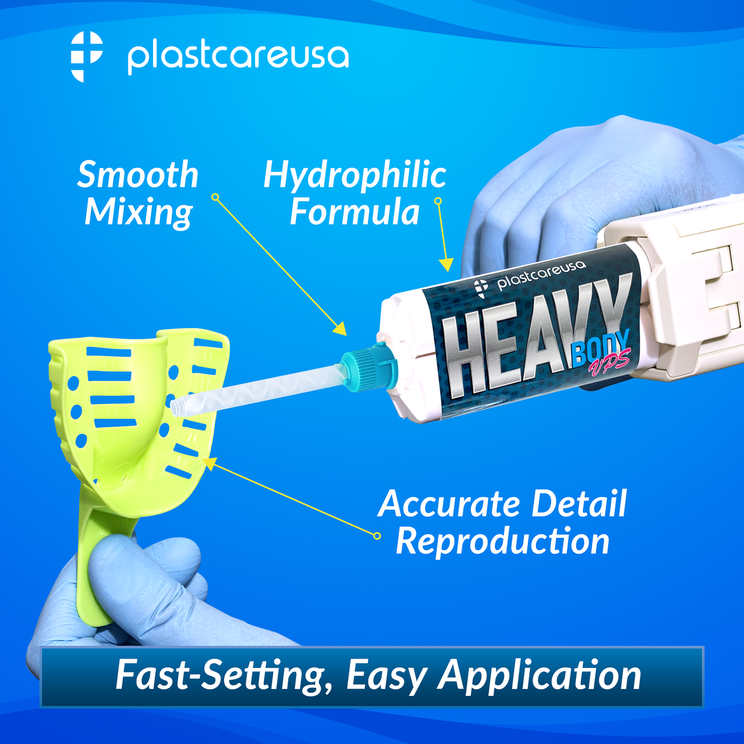 4 x VPS Heavy Body Regular Set Impression Material 50 mL Cartridges, Dental PVS - My DDS Supply