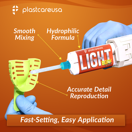 4 x VPS Light Body Regular Set Impression Material 50 mL Cartridges, Dental PVS - My DDS Supply