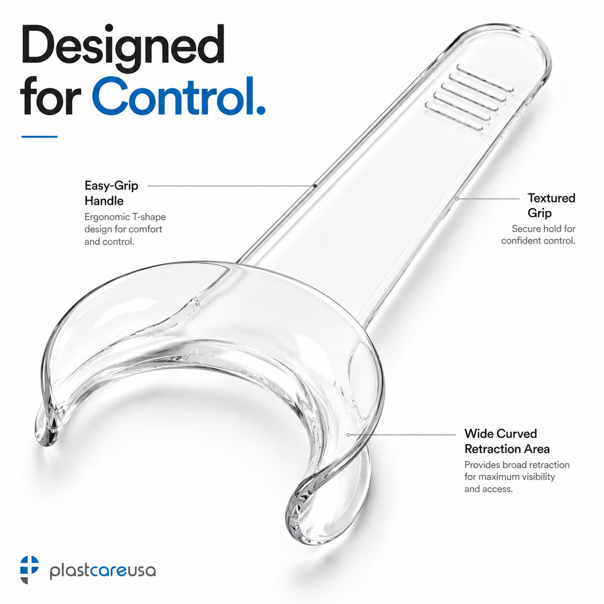 20 Regular Size Dental T Shape Cheek Retractors – Clear Mouth Openers