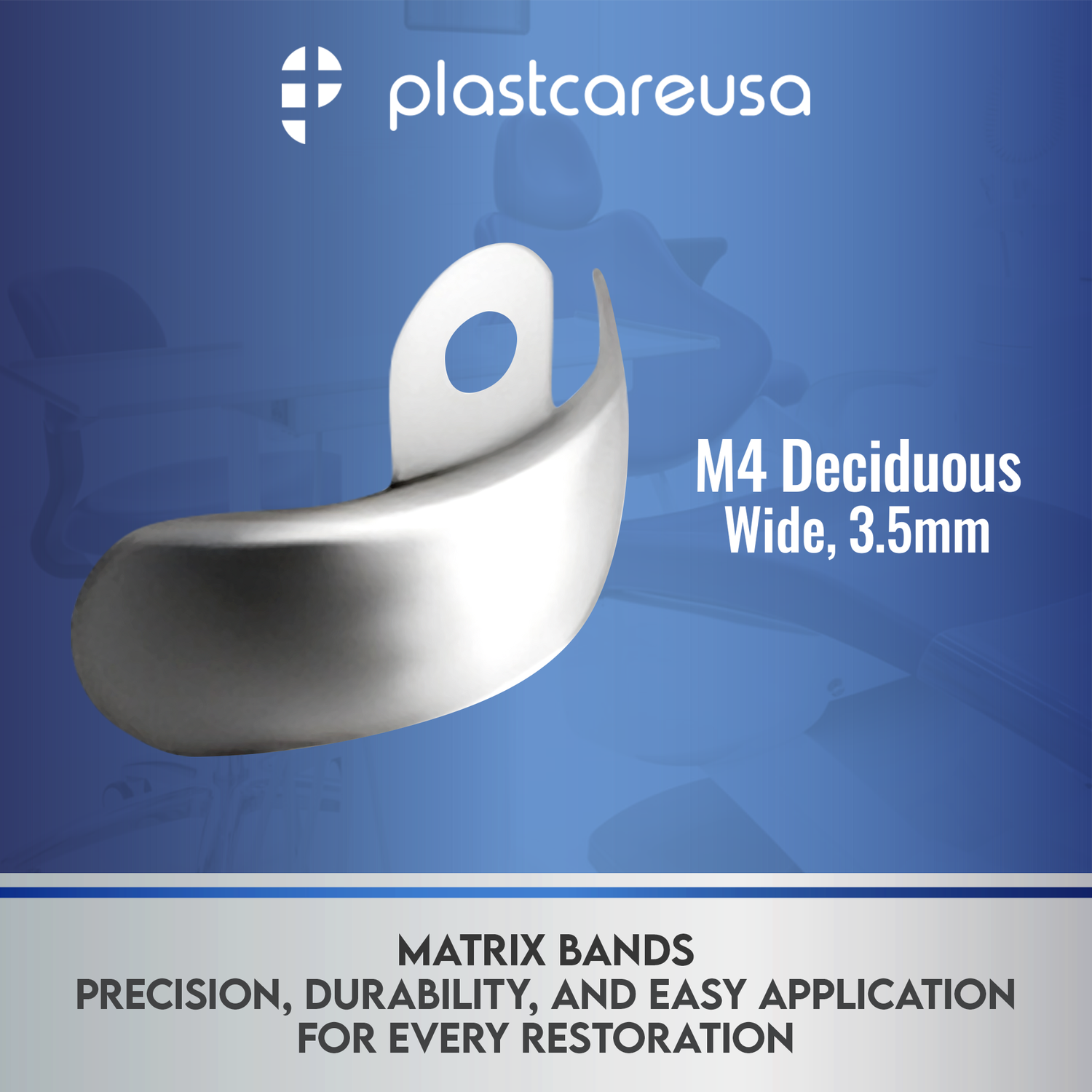 3.5mm M4 Decidious Dental Metal Matrices Sectional Matrix Refill Soft Band (50 Per Pack)