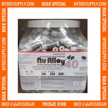 500 Alloy Amalgam 3 Spill 40% Regular Set, Dispersed Phase, Zinc Free - My DDS Supply