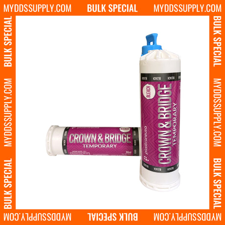6 x  Bleach Temporary Crown & Bridge Dental Material 10:1 (Made in Germany) *Bulk Special* - My DDS Supply