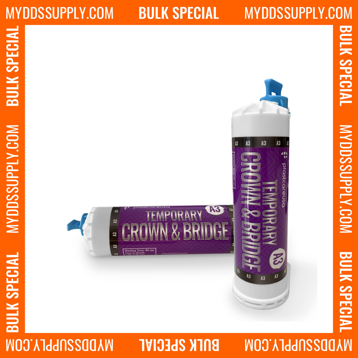 6 x A3 Temporary Crown & Bridge Dental Material 10:1 (Made in Germany) *bulk special* - My DDS Supply