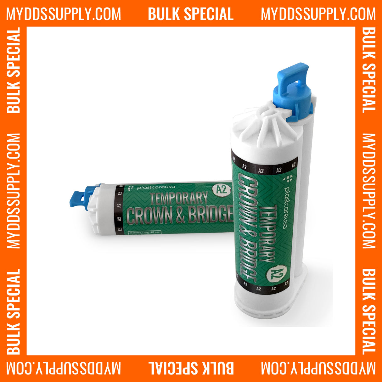 6 x A2 Temporary Crown & Bridge Dental Material 10:1 (Made in Germany) *Bulk Special* - My DDS Supply