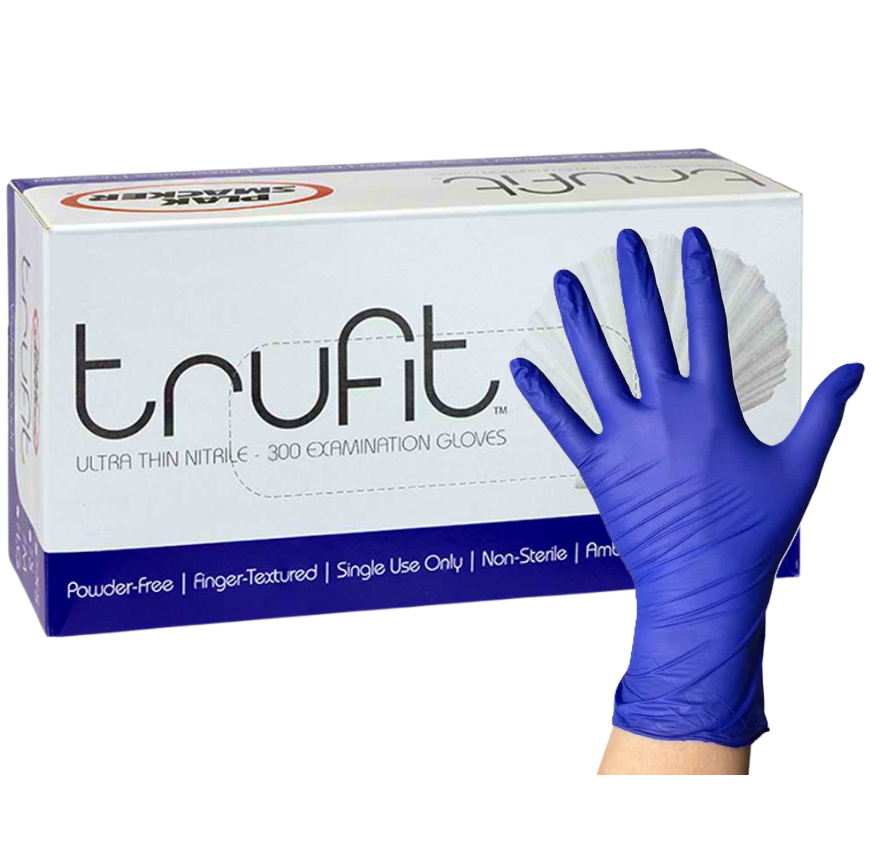 3000 Plak Smacker Trufit Powder-Free Violet Nitrile Exam Gloves (Size Small)