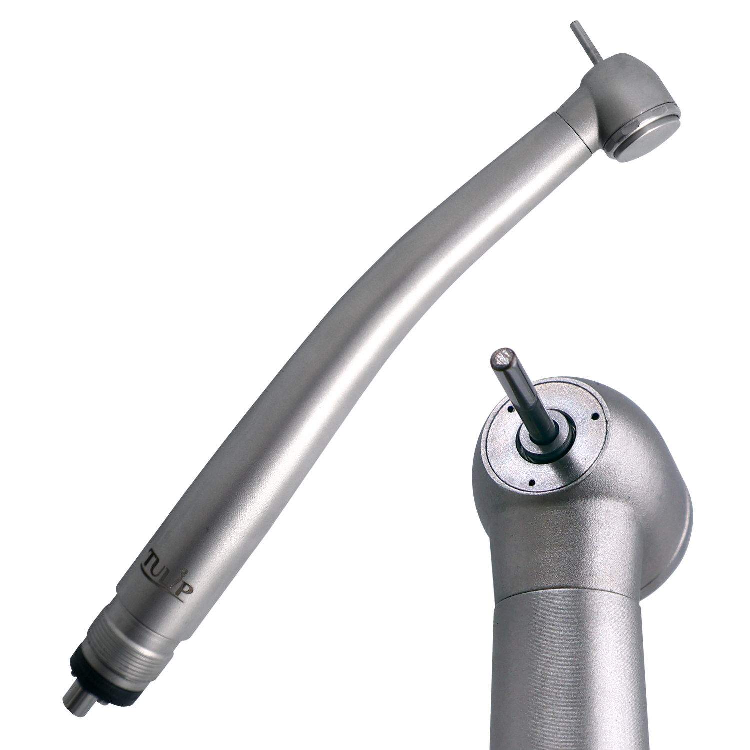 Tulip HSH High-Speed Stainless Steel Dental Handpiece - 330,000–380,000 RPM, Push Button Chuck, Triple Water Spray, Ceramic Bearings, Autoclavable (M4/B2 Connector)