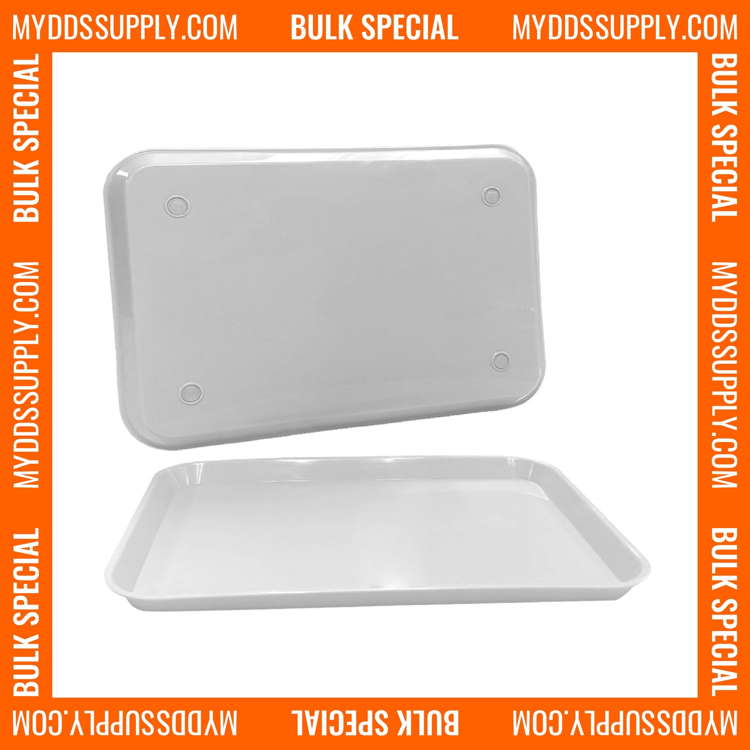 20 x White Dental Set Up Instrument Autoclave Flat Tray, 13 1/4″ x 9 3/4″ (Ritter Size B) by PlastCare USA - My DDS Supply