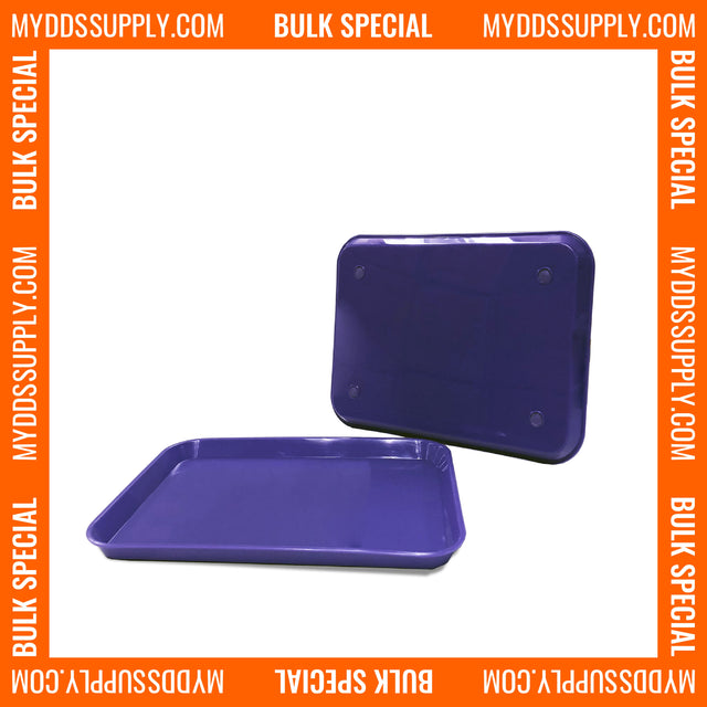 20 x Purple Dental Set Up Instrument Autoclave Flat Tray, 13 1/4″ x 9 3/4″ (Ritter Size B) by PlastCare USA - My DDS Supply