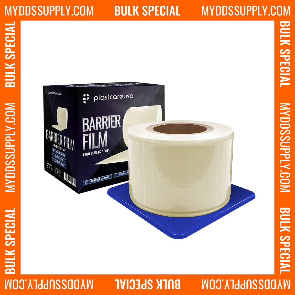8 x Clear Barrier Film, 4" x 6", 1200 Sheets (1 Case of 8 Rolls) - My DDS Supply