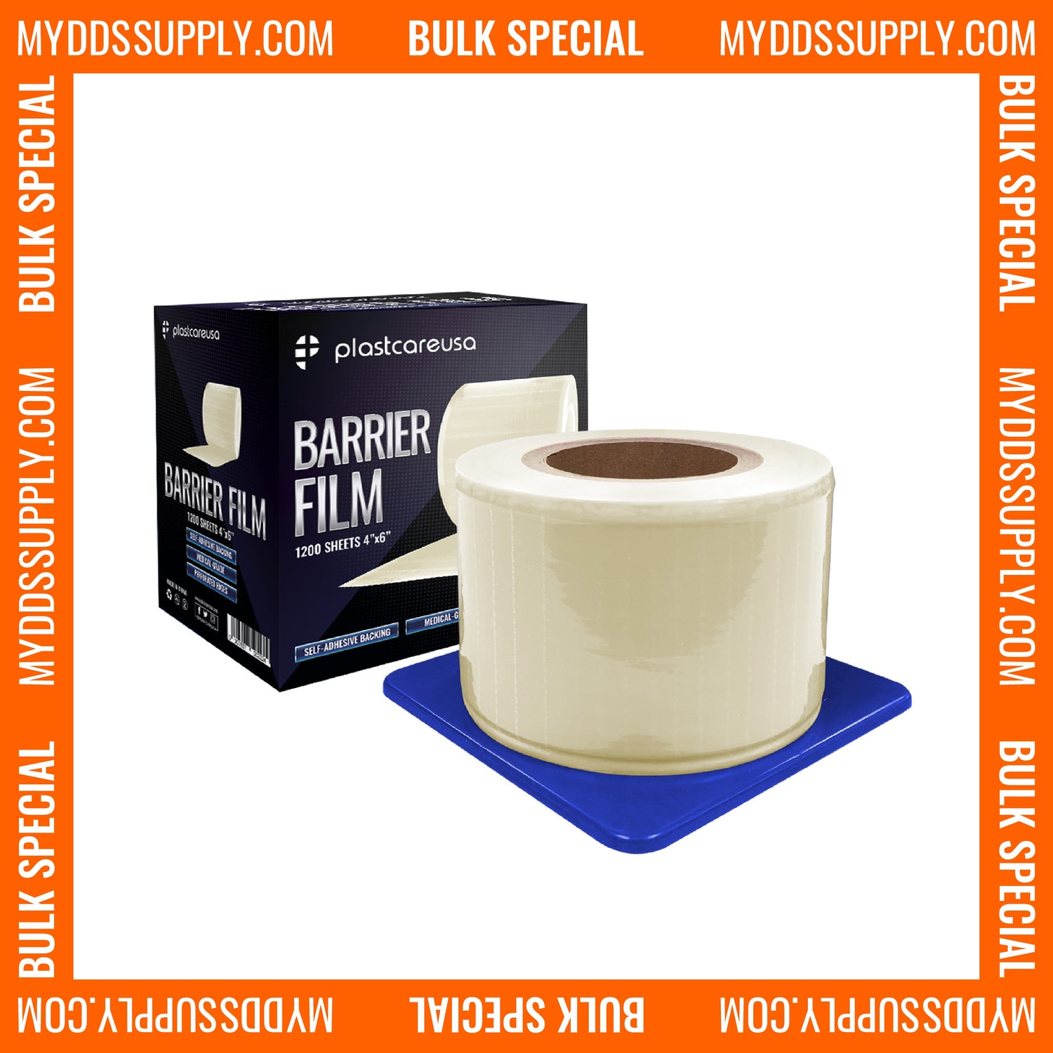 8 x Clear Barrier Film, 4" x 6", 1200 Sheets (1 Case of 8 Rolls) - My DDS Supply