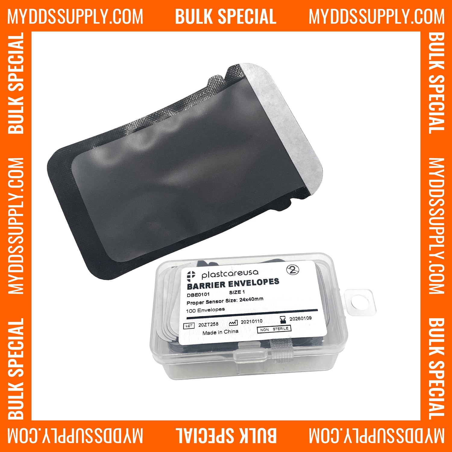 1000 #1 Barrier Envelopes For Dental X-Ray Digital Phosphor Plate Sensor (10 Boxes) - My DDS Supply