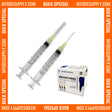 2000 x 3cc 25 Gauge Irrigation Syringes & Tips, Orange (20 Boxes) - My DDS Supply