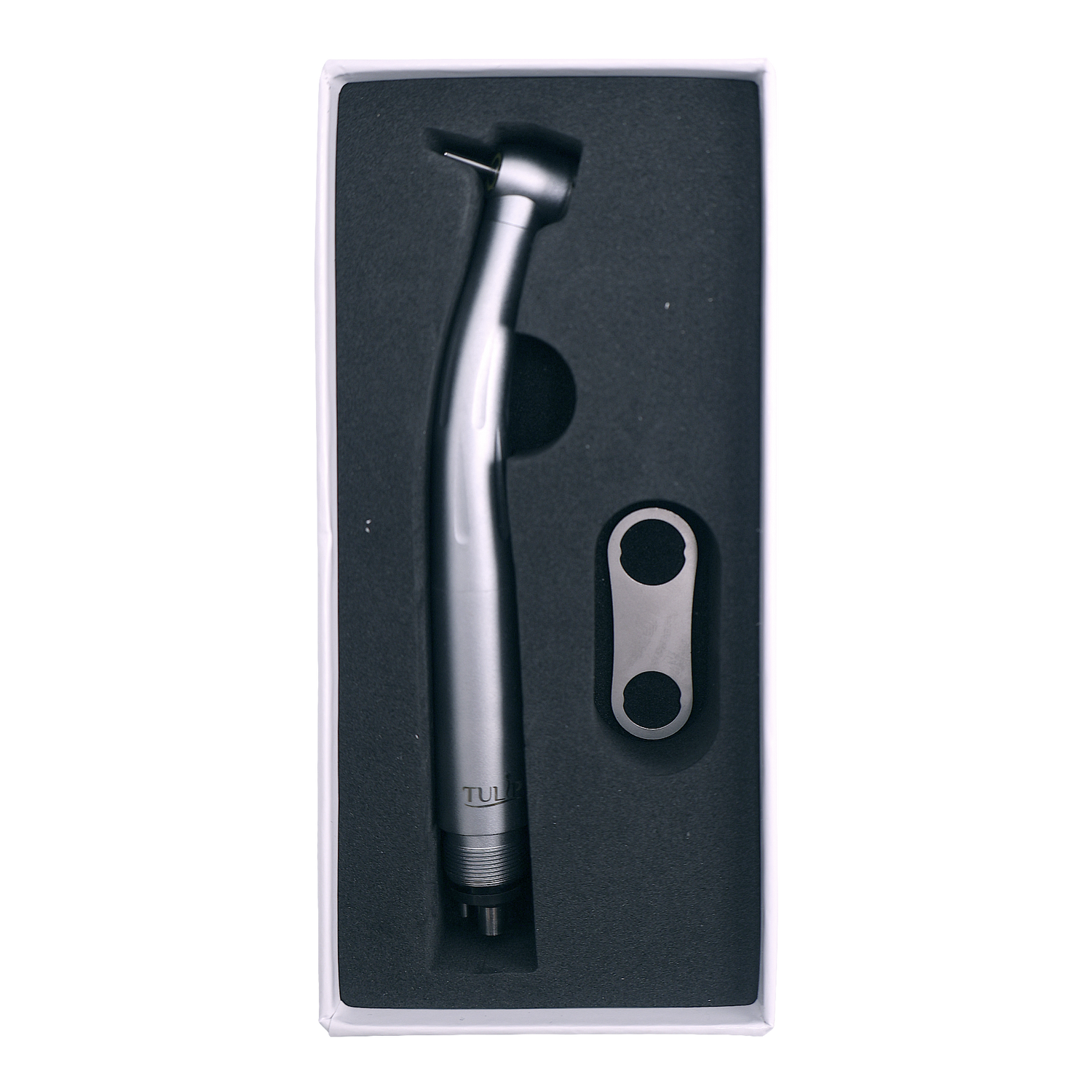 Tulip 5 LED High-Speed Dental Handpiece – Push Button, 5 LED Lights, 5 Water Sprays, Ceramic Bearings, 350,000–380,000 RPM, M4/B2 Connection, Autoclavable