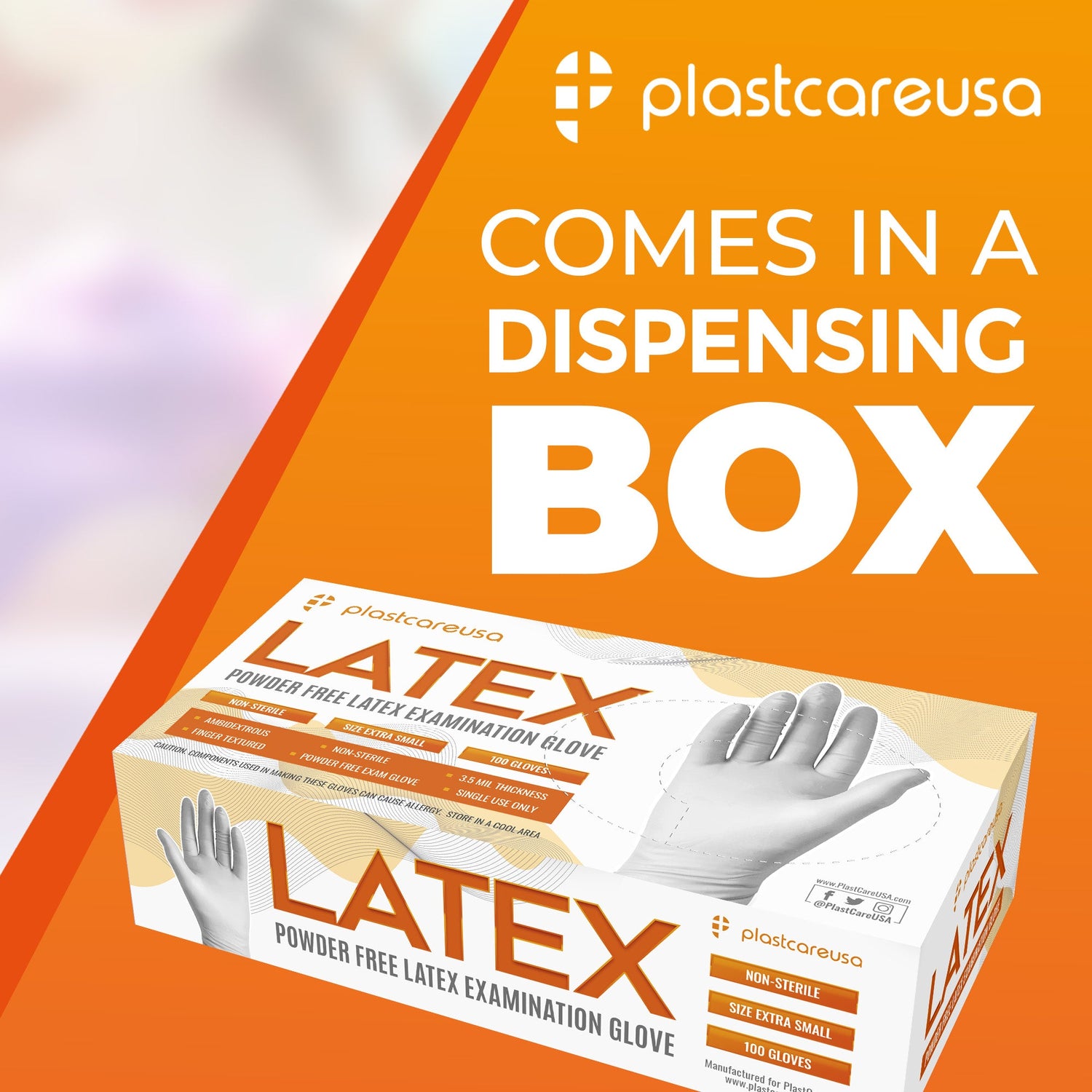 1000 Medium PlastCare USA White Latex Gloves (10 Boxes) - My DDS Supply