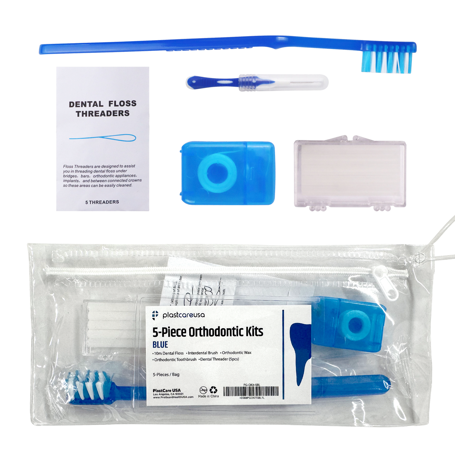 12 Pack of Blue Orthodontic 5 Piece Patient Kits