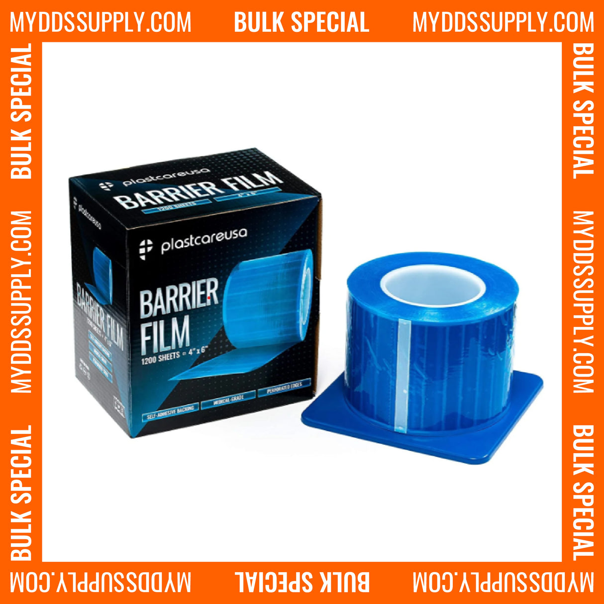 8 x Blue Barrier Film, 4" x 6", 1200 Sheets (1 Case of 8 Rolls) - My DDS Supply