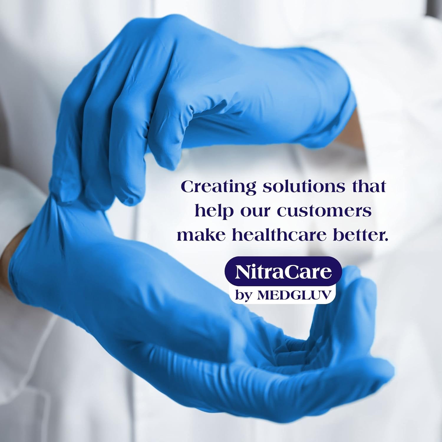 2000 Small Blue Nitrile 3.5 mil Chemo-Rated Powder Free NitraCare Examination Gloves (10 Boxes of 200)