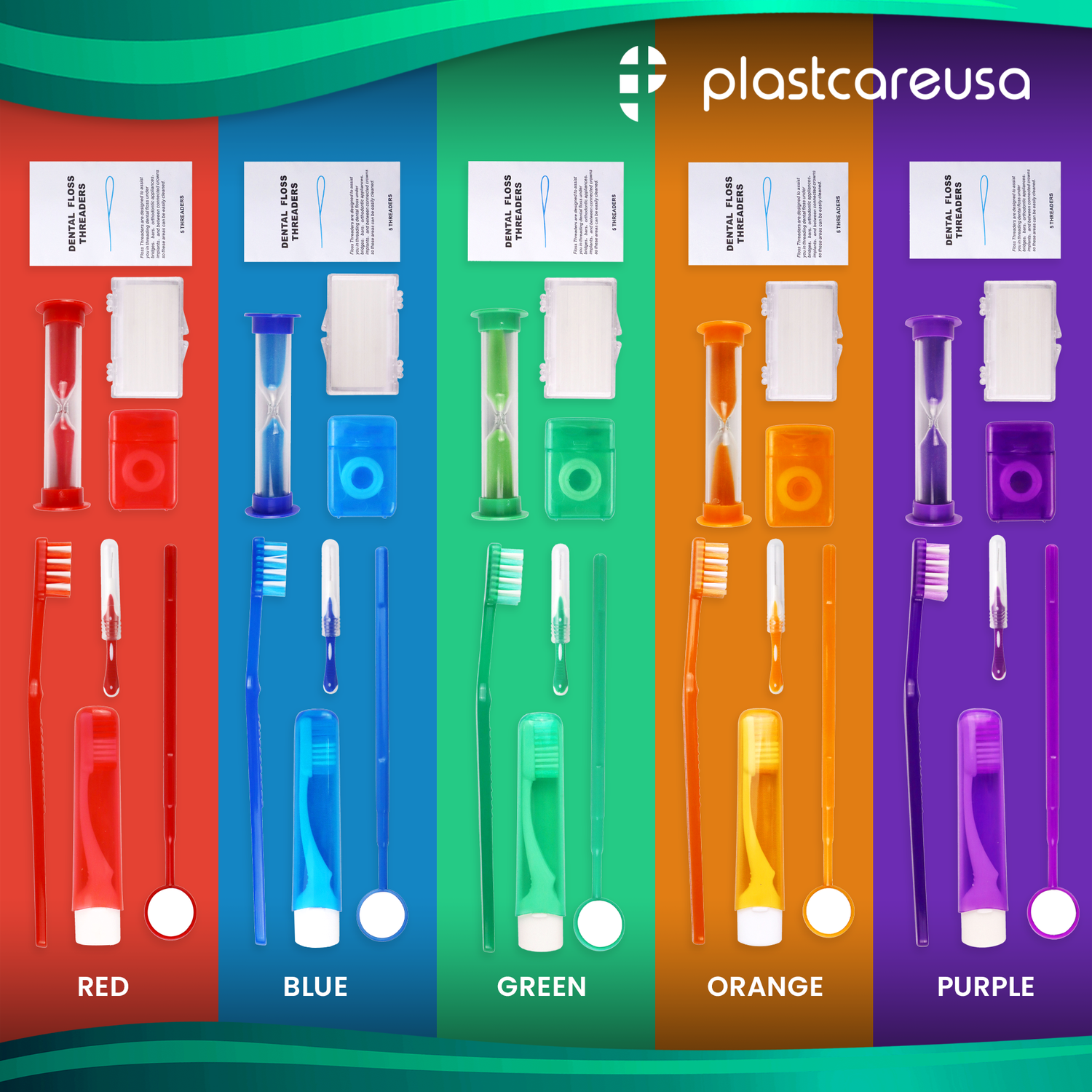 12 Pack of Blue Orthodontic 8 Piece Patient Kits