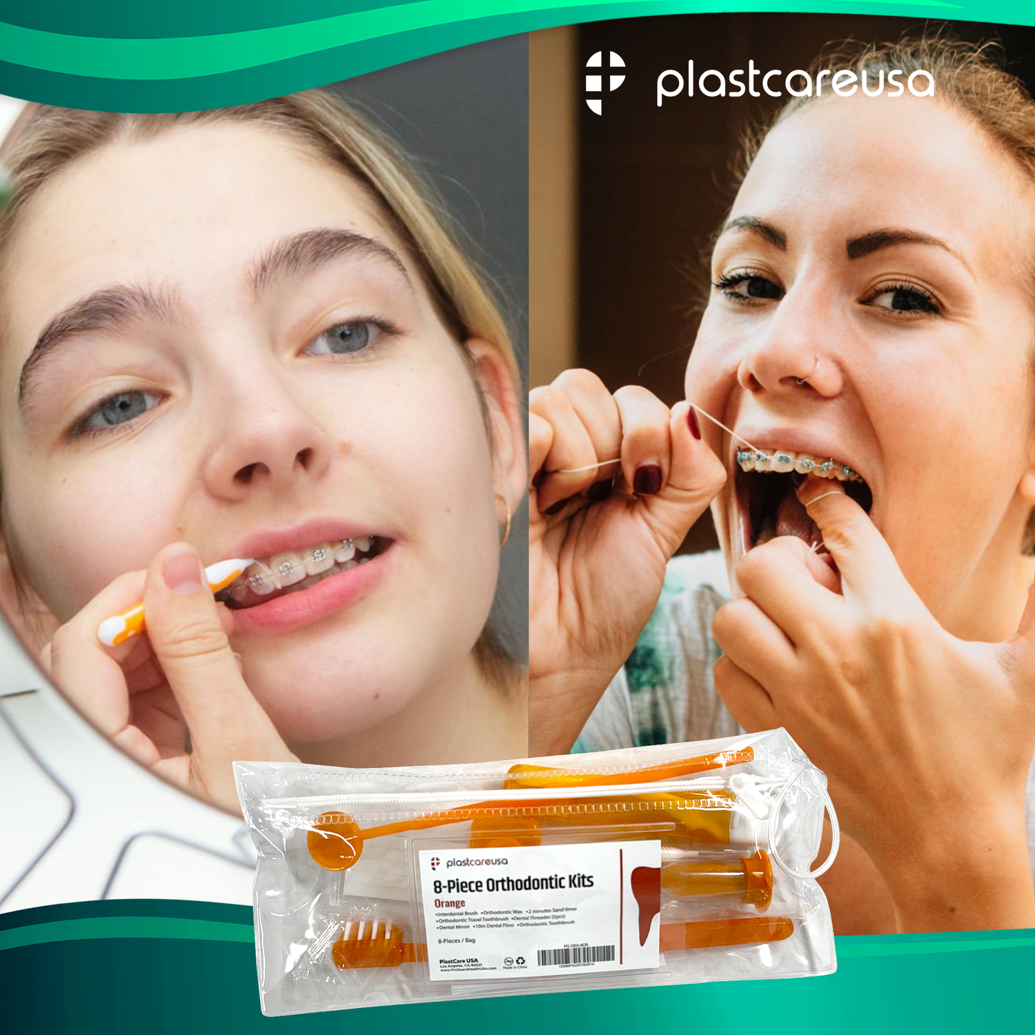 12 Pack of Blue Orthodontic 8 Piece Patient Kits