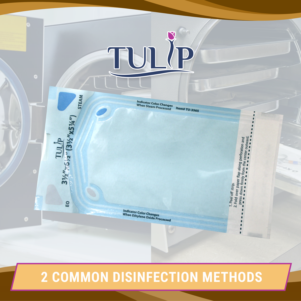 2000 3.5" x 5.25" Self-Sealing Sterilization Pouches by TULIP