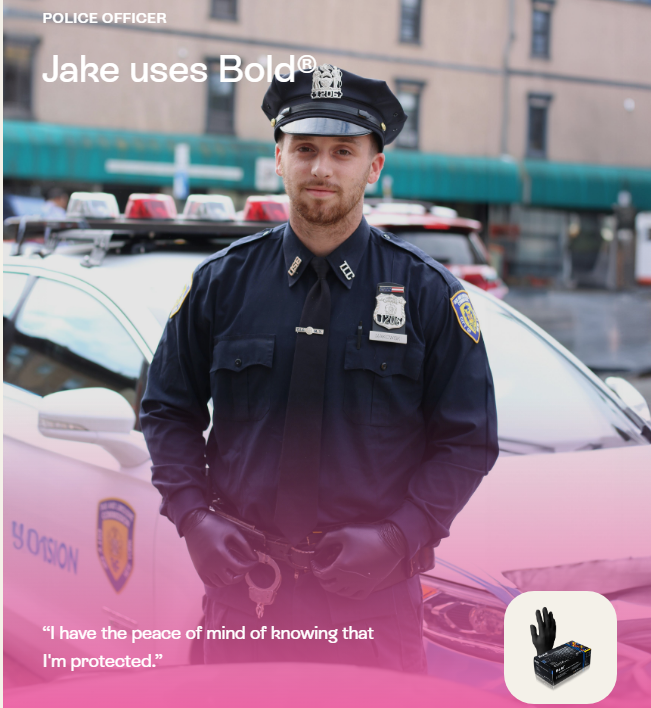 1000 Medium Aurelia Bold Black Nitrile 5 mil Powder Free Examination Gloves