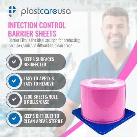 Pink Barrier Film, 4x6 1200 sheets - My DDS Supply