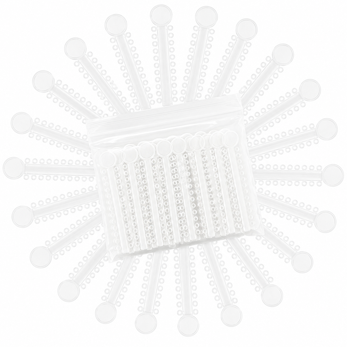 1040 Clear Dental Ligature Rubber Ties Bands Braces Orthodontic Elastic, 1 Bag