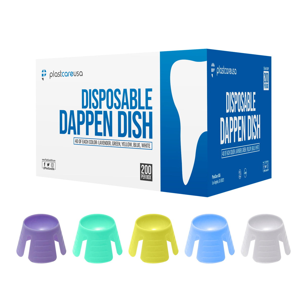 1000 Assorted Disposable Small Plastic Dappen Dish Containers – Liquid Bowls for Dental and Nail