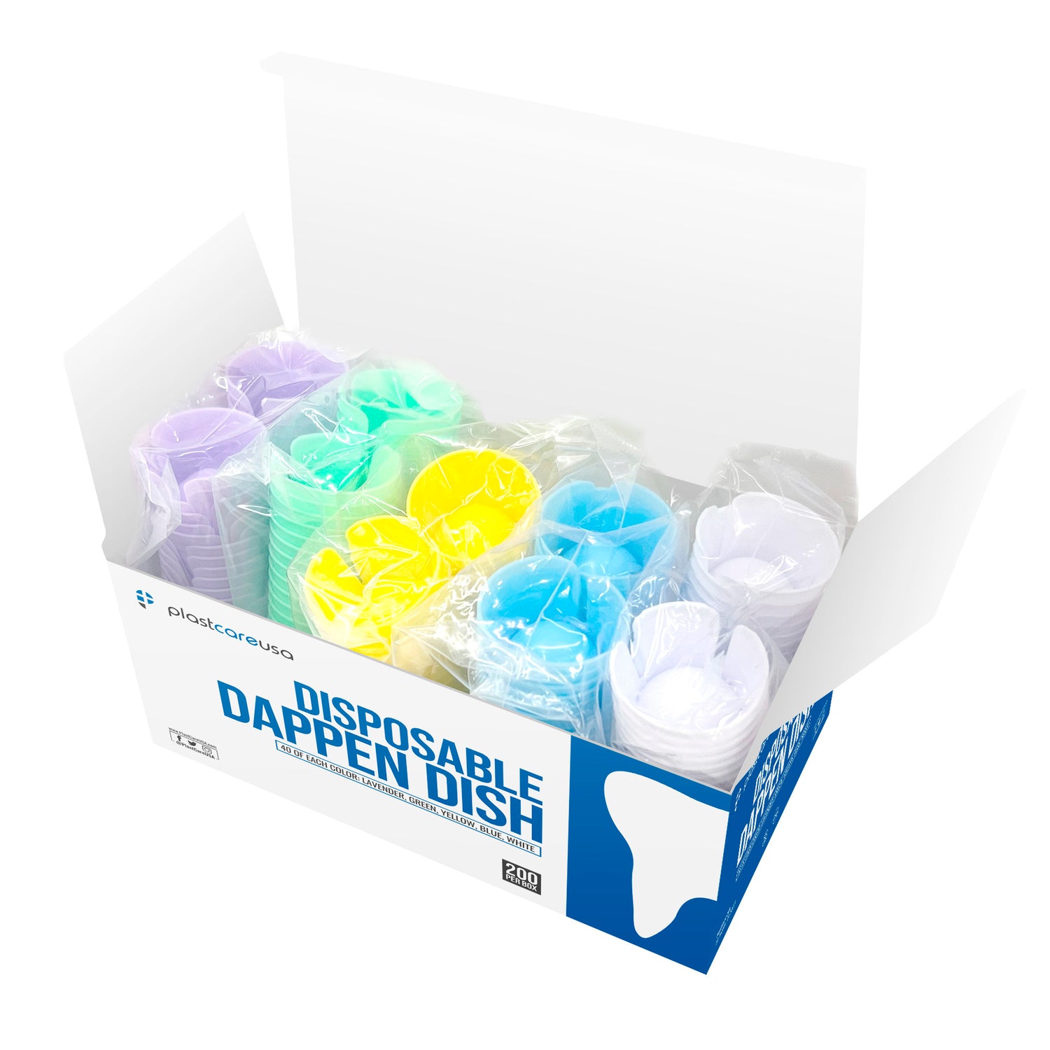 1000 Assorted Disposable Small Plastic Dappen Dish Containers – Liquid Bowls for Dental and Nail