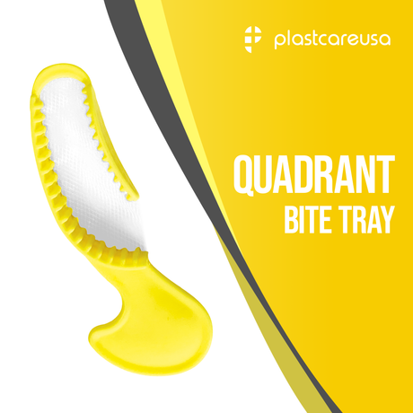 35 x Quadrant Yellow Bite Registration Impression Trays (1 Box) - My DDS Supply