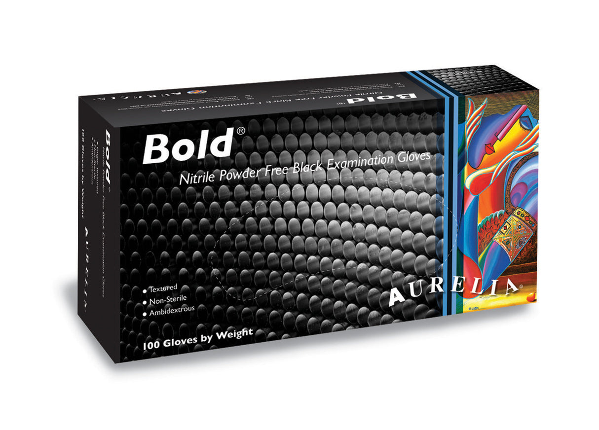 6000 Small Aurelia Bold Black Nitrile 5 mil Powder Free Examination Gloves (60 Boxes of 100) *Bulk Special*