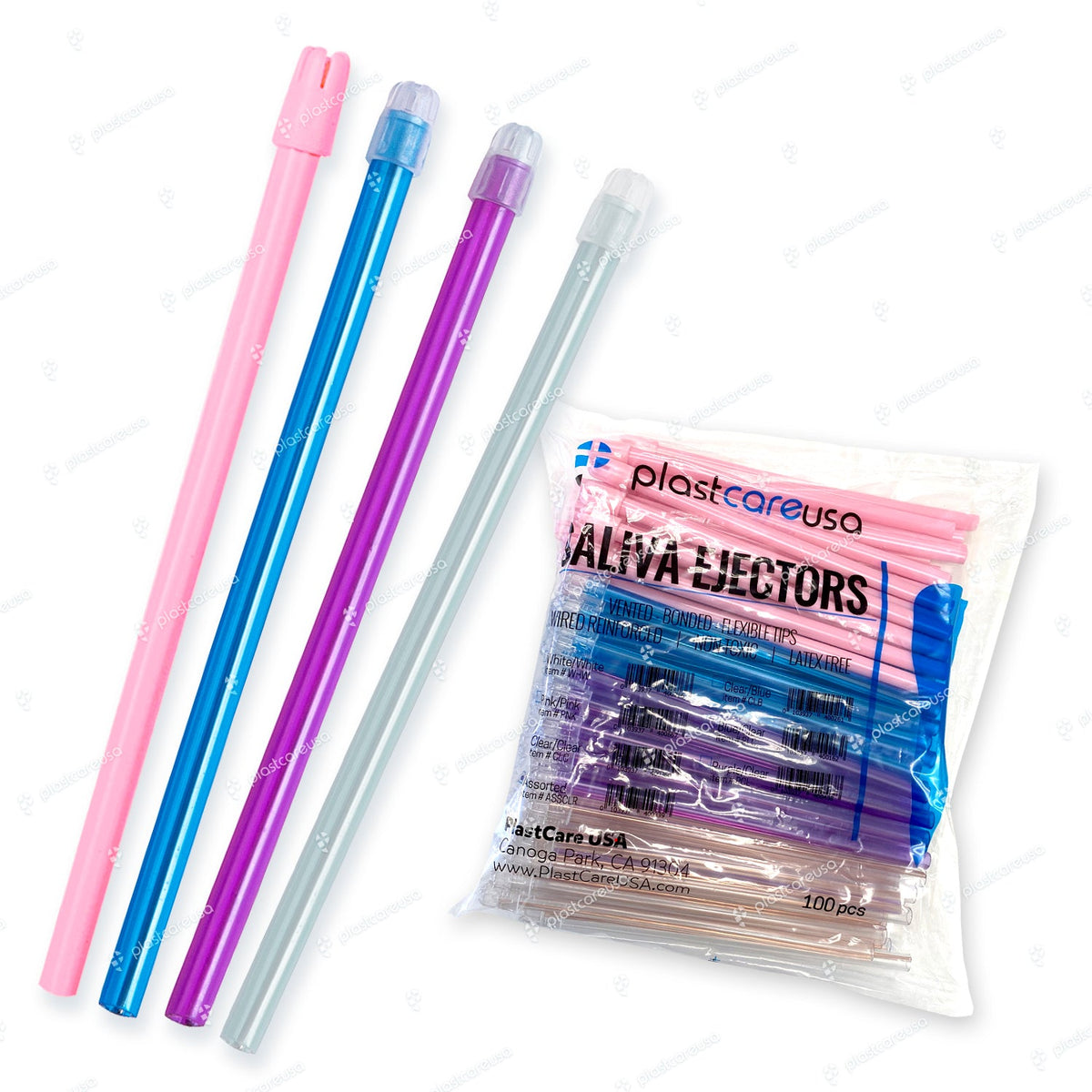 6000 Assorted Saliva Ejectors (60 Bags, 6 Cases)