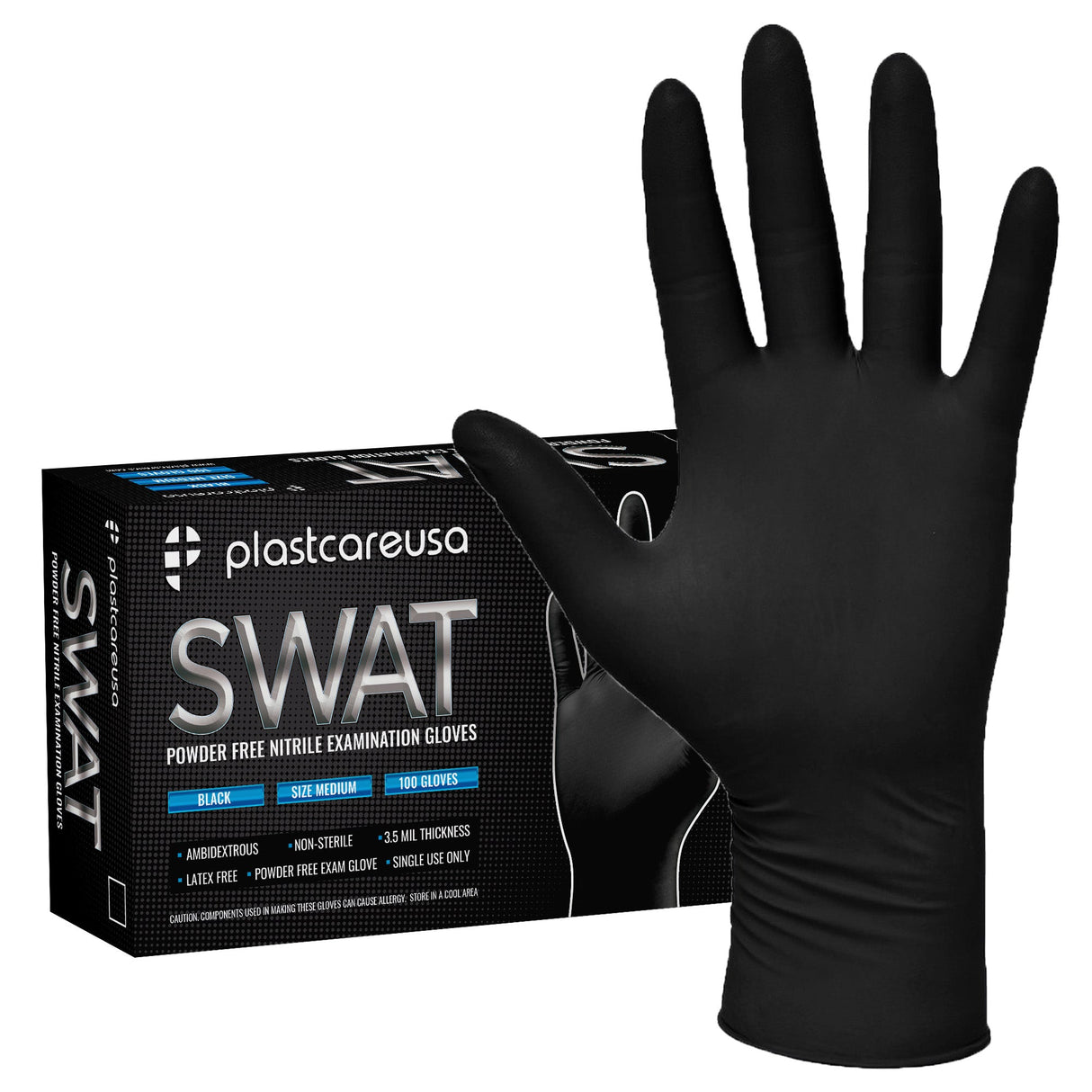 1000 Medium Black Nitrile Disposable Tattoo Food Work Cleaning Powder Free Gloves - My DDS Supply