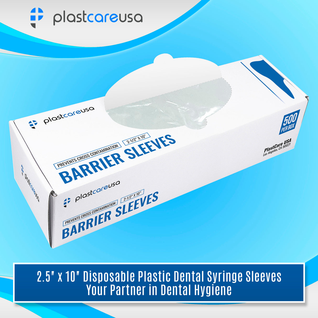 500 2 1/2" x 10" Digital X-Ray Sensor Cover Sleeves with Pre Cut Opening