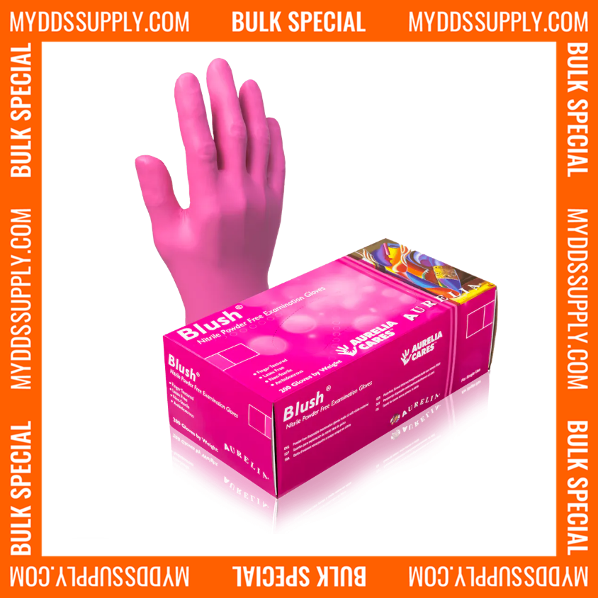 12000 Large Pink Nitrile Gloves, Aurelia Blush, 2.5 Mil (60 Boxes) *Bulk Special* - My DDS Supply