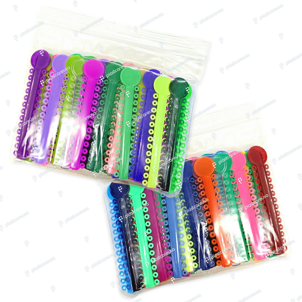 1040 Assorted Dental Ligature Rubber Ties Bands Braces Orthodontic Elastic, 1 Bag