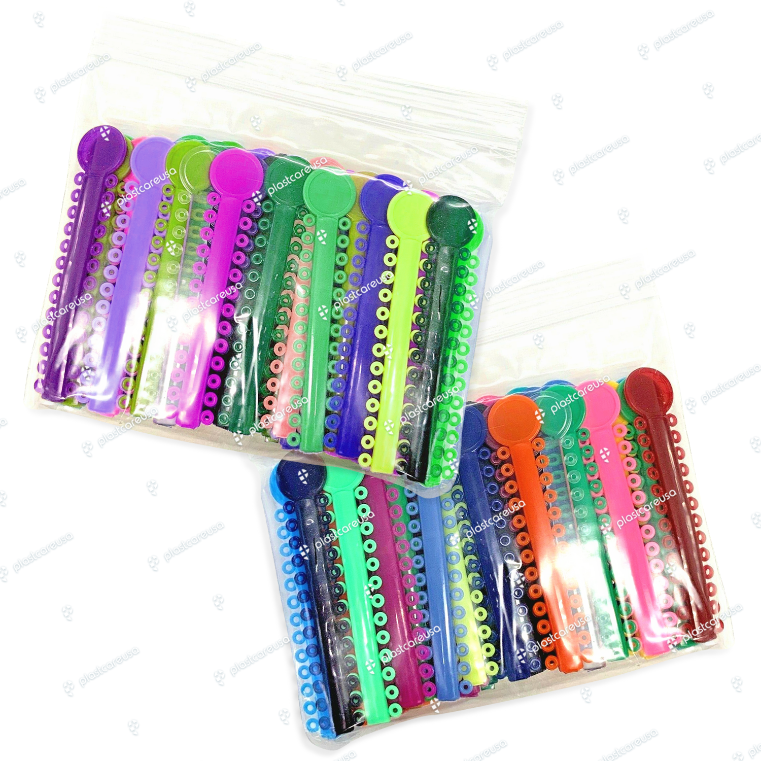 1040 Assorted Dental Ligature Rubber Ties Bands Braces Orthodontic Elastic, 1 Bag