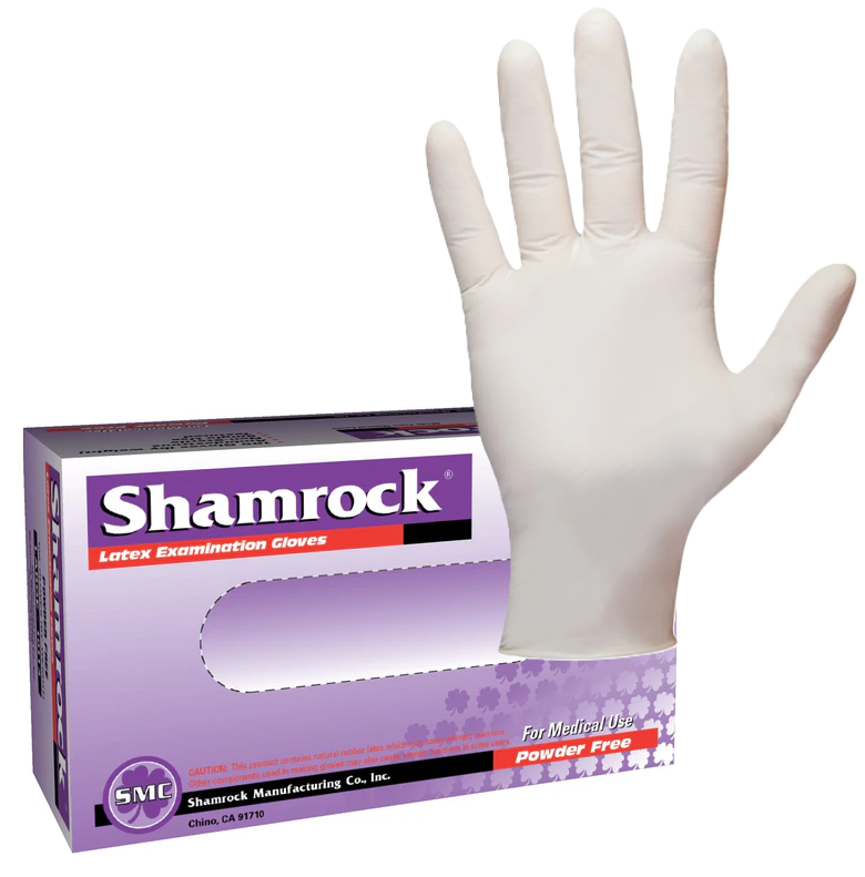 1000 Small Latex Shamrock 10000 Series Medical Examination Gloves (Powder Free)