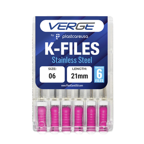 Size 6 21mm Endo K-Files, Endodontic K Files (Stainless Steel) - My DDS Supply