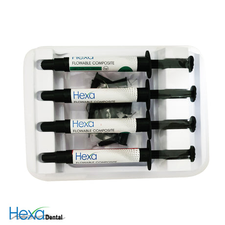 Hexa A1 Flowable Composite Light Cure , Low Viscosity (4 x 2gm Syringes + 20 Tips) - My DDS Supply