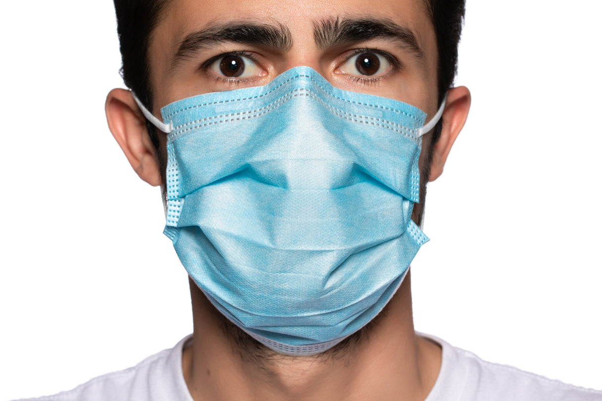 SLIGHTLY DAMAGED BOX-NEW 4-Ply ASTM Level 3 Surgical Masks (Blue) by PlastCare USA *Deal of The Day* - My DDS Supply