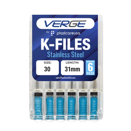 Size 30 31mm Endo K-Files, Endodontic K Files (Stainless Steel) - My DDS Supply