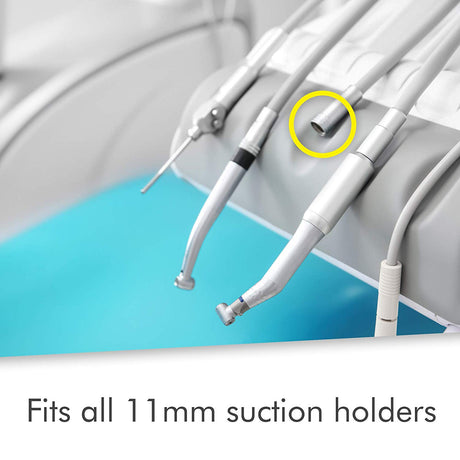 1000 White HVE Evacuation Suction Dental Tips, Vented (10 Bags, 1 Case) by PlastCare USA - My DDS Supply