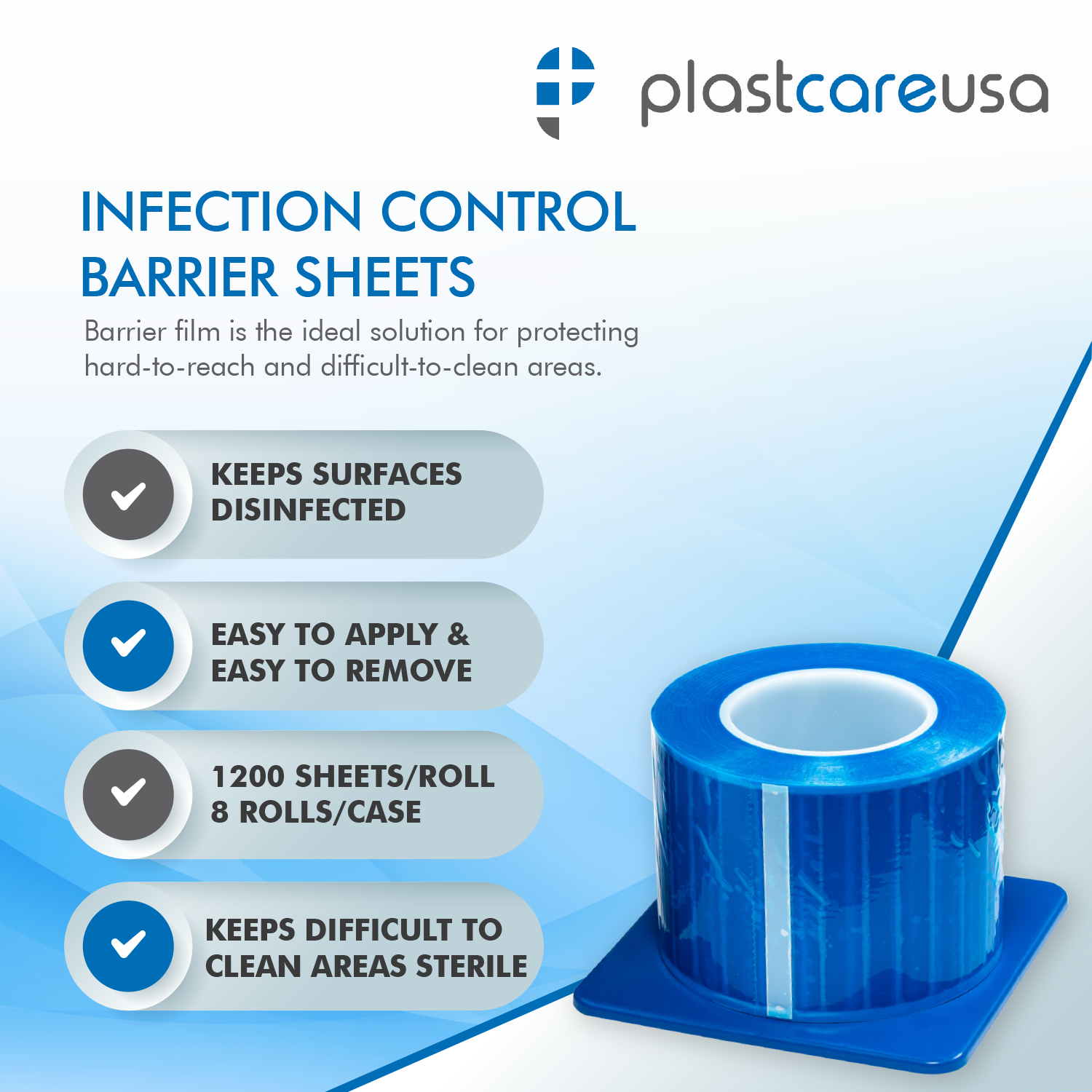 Blue Barrier Film, 4" x 6", 1200 Sheets - My DDS Supply