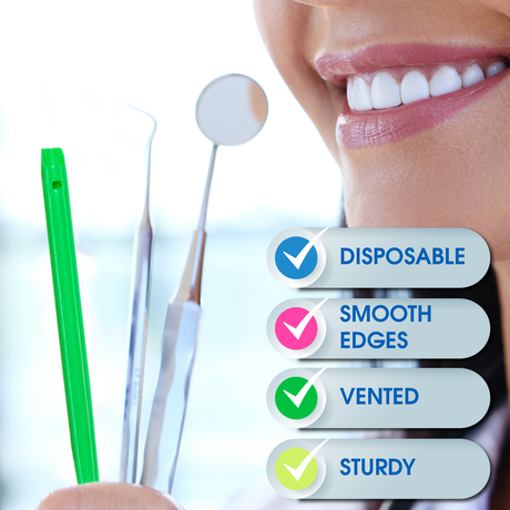 1000 Assorted HVE Evacuation Suction Dental Tips, Vented (10 Bags, 1 Case) by PlastCare USA - My DDS Supply