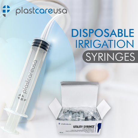50 Curved Tip 12cc Monoject 412 Style Dental Oral Irrigation Utility Syringes (1 Box) - My DDS Supply