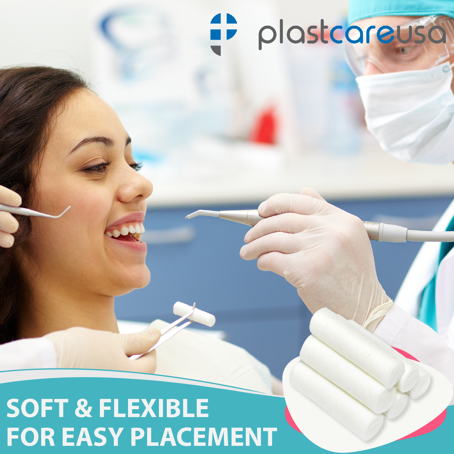 20,000 Plain Wrapped Cotton Rolls 1-1/2" x 3/8", (#2 Medium) by PlastCare USA - My DDS Supply