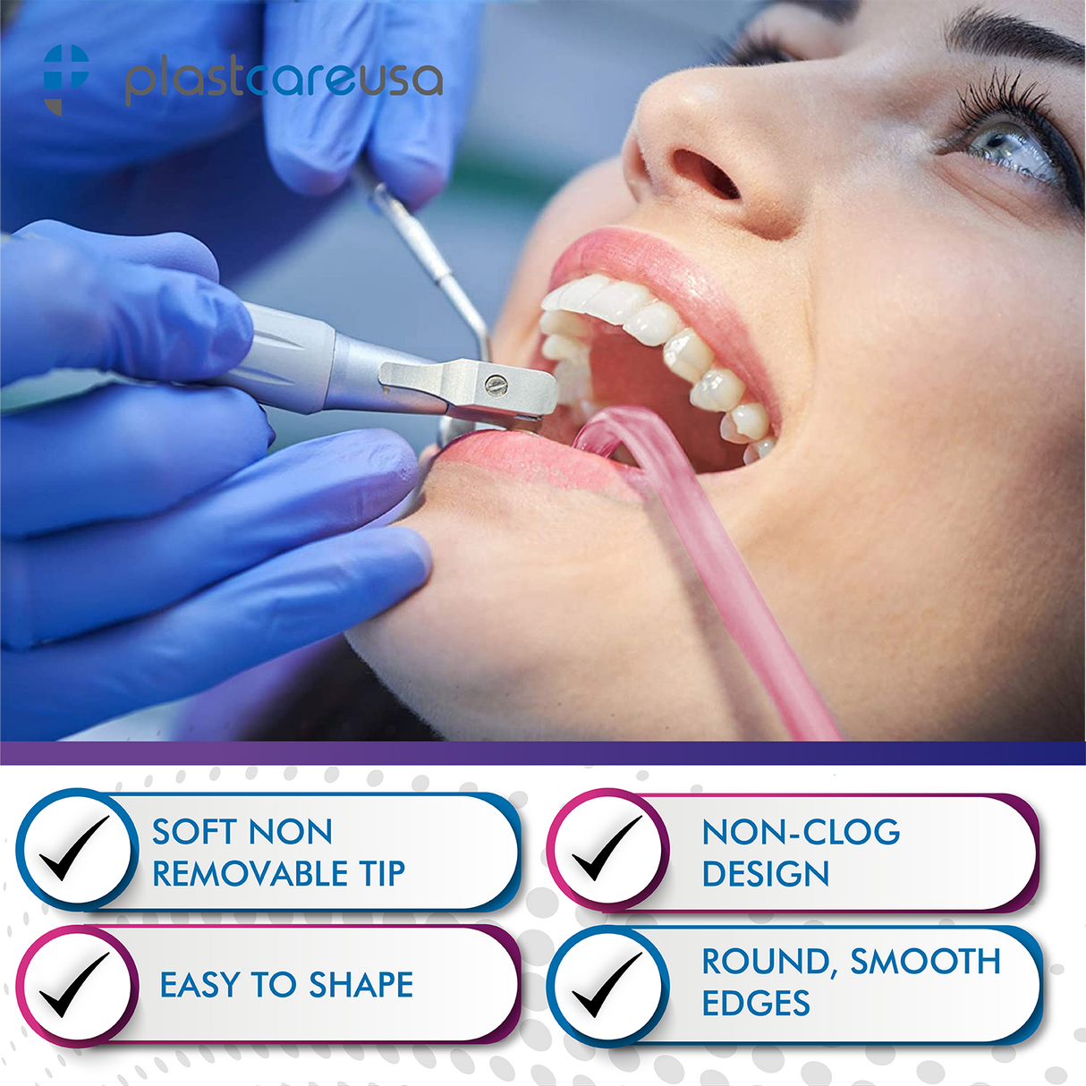 1000 Assorted Rainbow Saliva Ejectors (10 Bags) by PlastCare USA - My DDS Supply