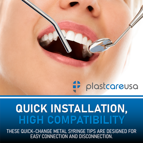 50 Metal Air Water Syringe Tips (Reusable) (1 Bag of 50) - My DDS Supply