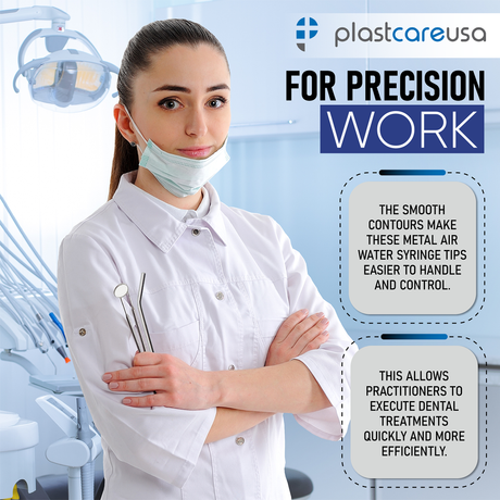 10 Metal Air Water Syringe Tips (Reusable) (1 Bag of 10) - My DDS Supply